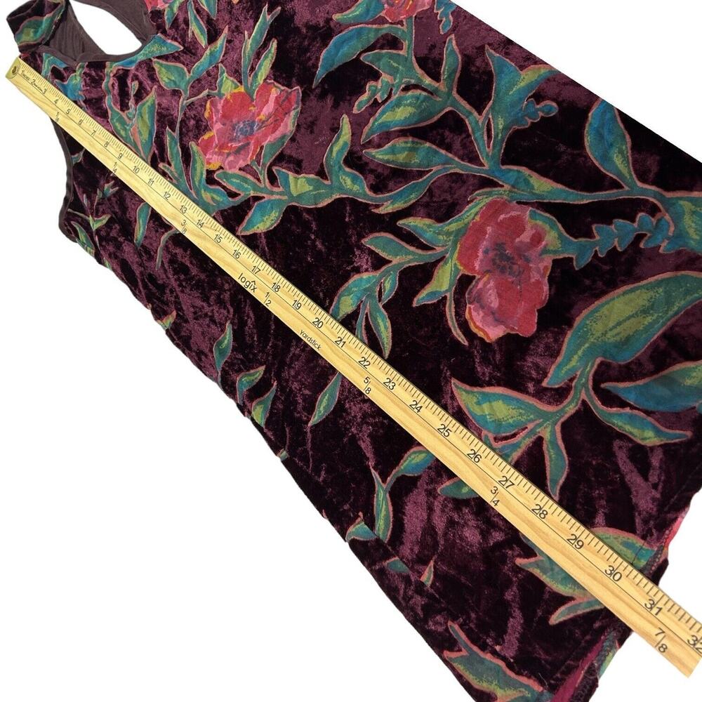NWT Band of Gypsies Floral Velvet Halter Mini Dress Burgundy Plum XS Earthy Rose - Picture 15 of 16